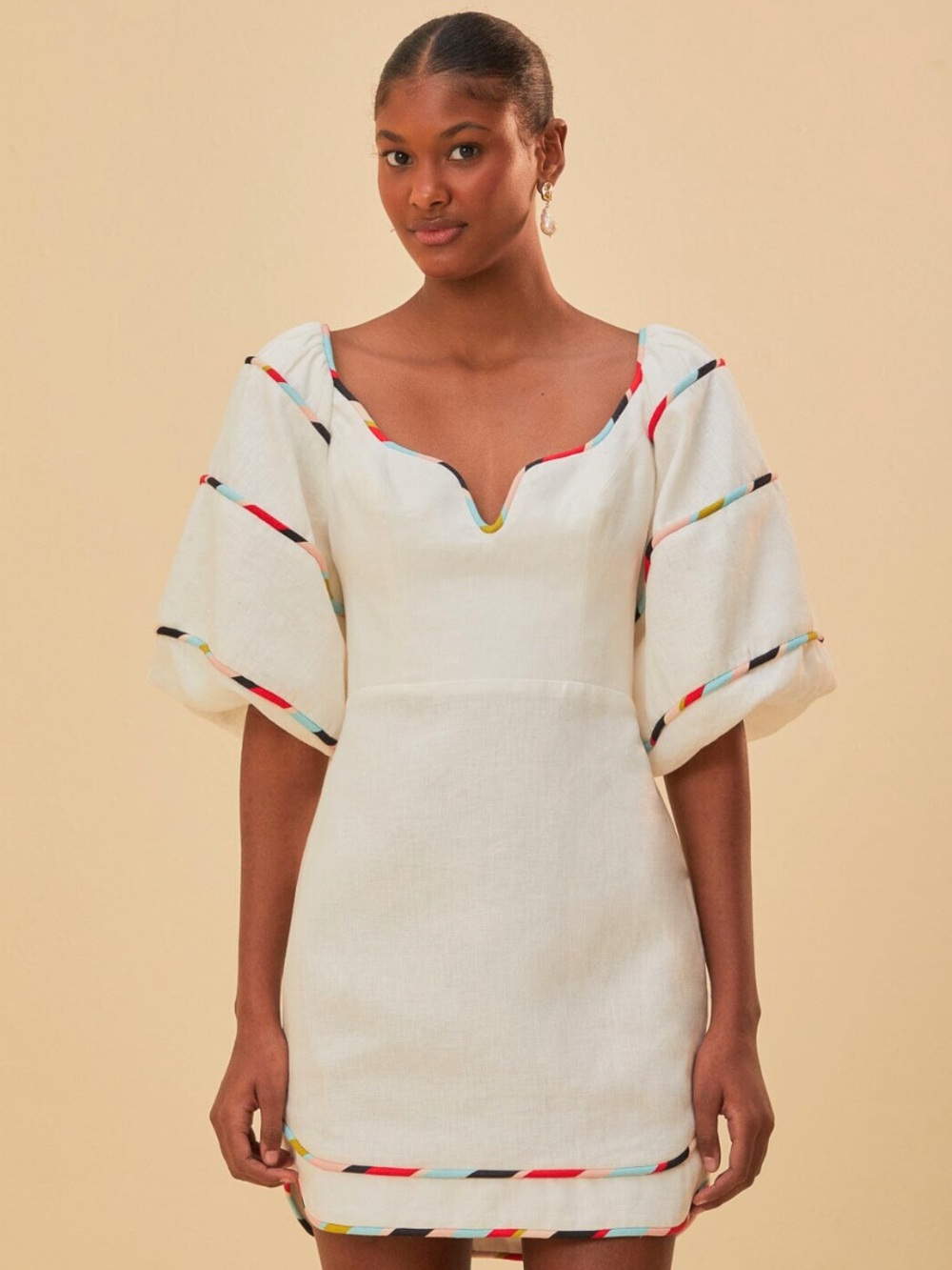 Farm Rio Puff Sleeve Dress